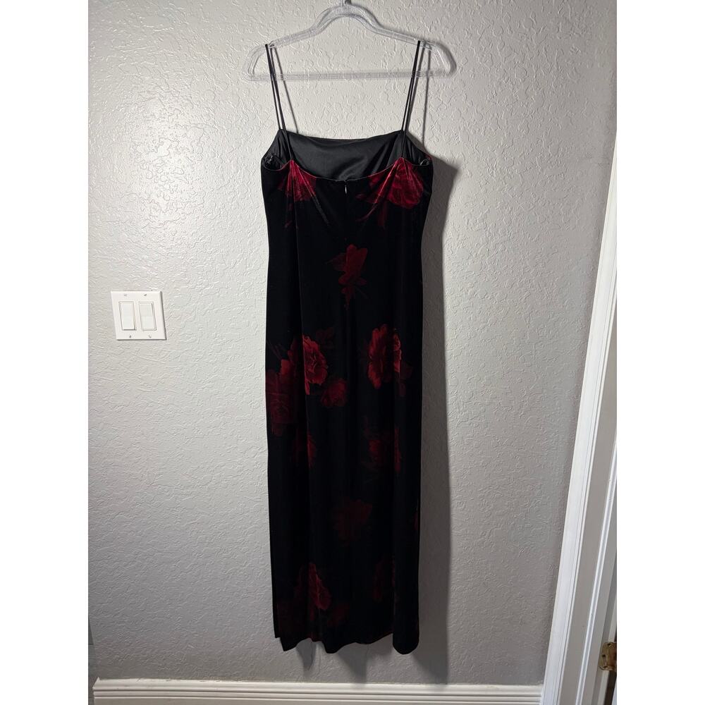 Arianna by Rachel Kaye Velvet Black Red Maxi Dress Gothic Whimsygoth Fairy - Picture 7 of 8